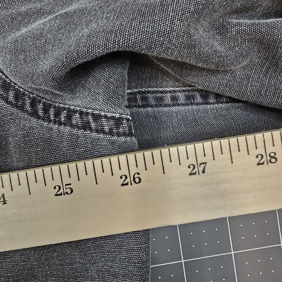 Levis Canvas Shirt XL Black Work Faded Grunge Western Biker Mechanic Heritage - Picture 12 of 13